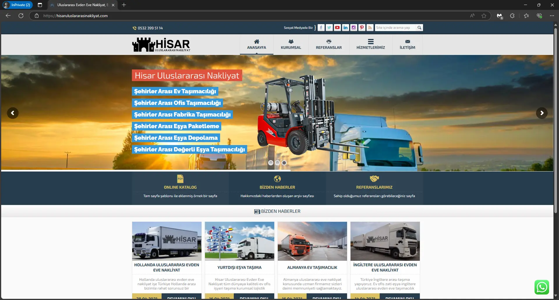 Hisar Uluslararası Nakliyat